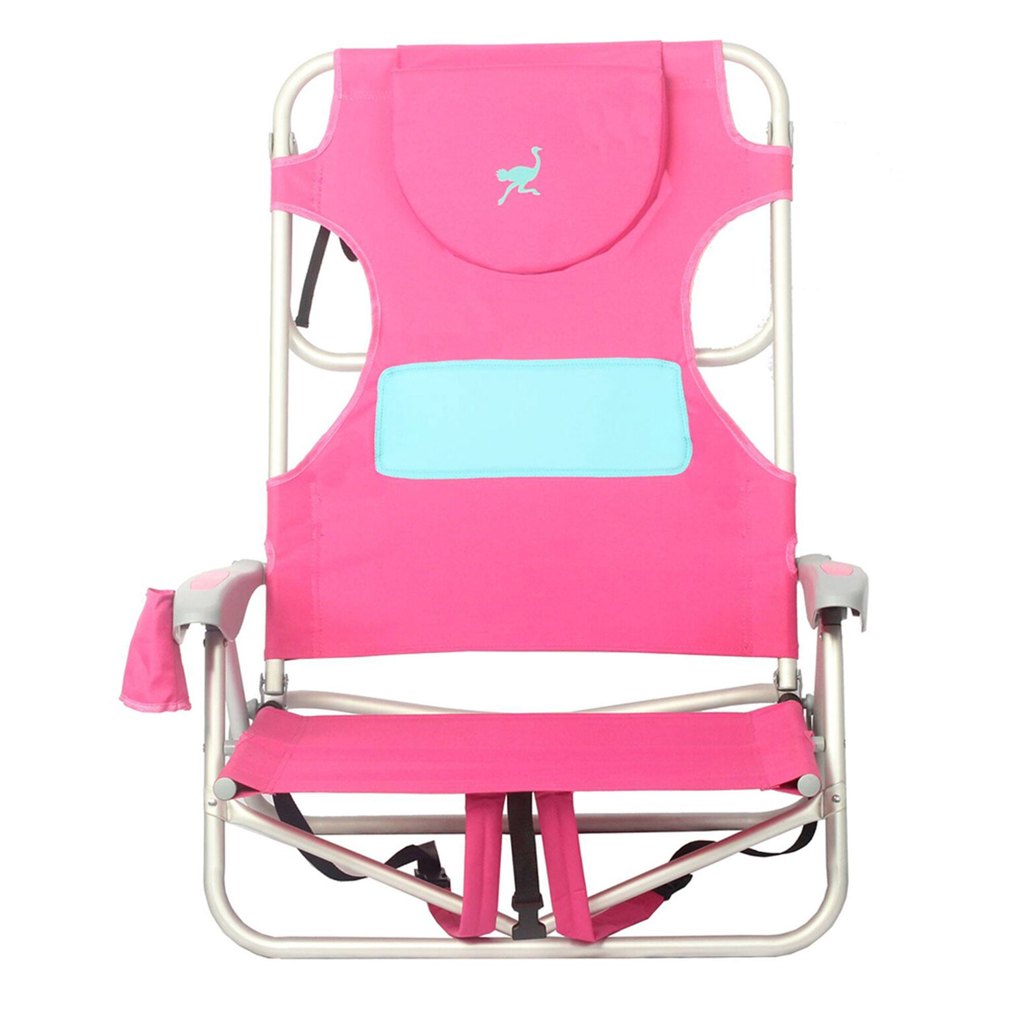 Alt View 4. Ostrich - Ostrich Ladies Comfort Backpacker, Outdoor Beach Pool Reclining Chair, Pink - Pink.