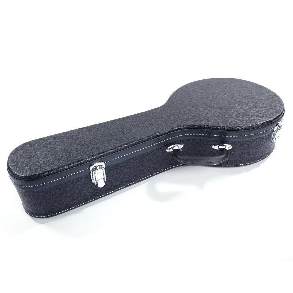 Alt View 2. Winado - A-Style Mandolin Hard Case, Deluxe Leather Hard-Shell Carrying Case, Wooden Protective Case with Plush Interior.