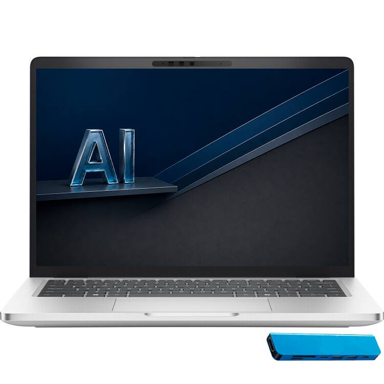 Angle. Dell - Pro 13 Plus 13.3" Business AI Laptop - AI PC - AMD Ryzen 7 Pro 250 2025 - 16GB Memory - 512GB SSD - Windows 11 Pro - PLATINUM.
