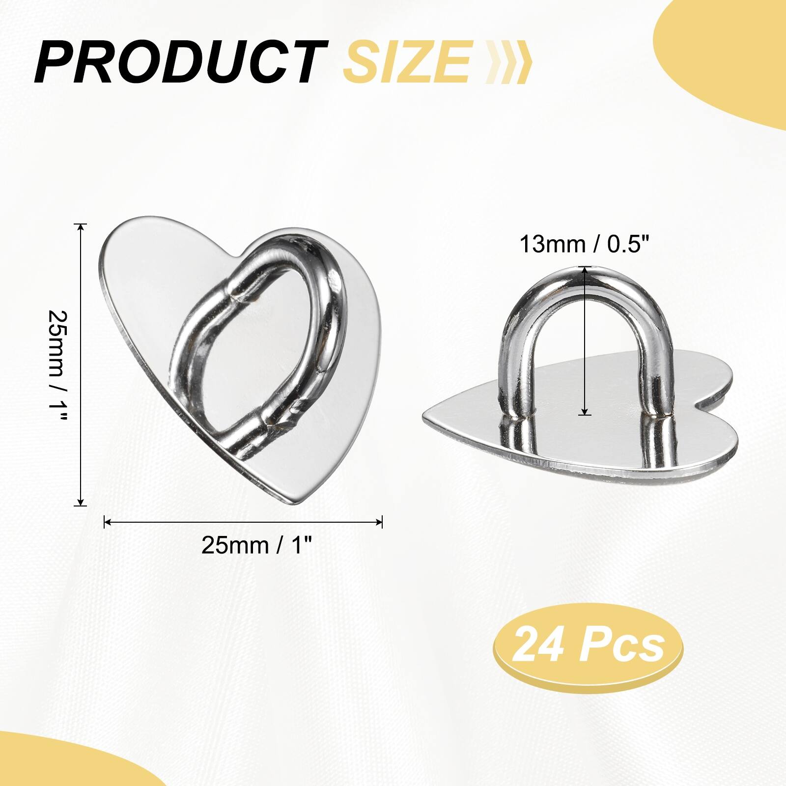 PRODUCT SIZE

13mm / 0.5"  
25mm / 1"  
25mm / 1"  

24 Pcs