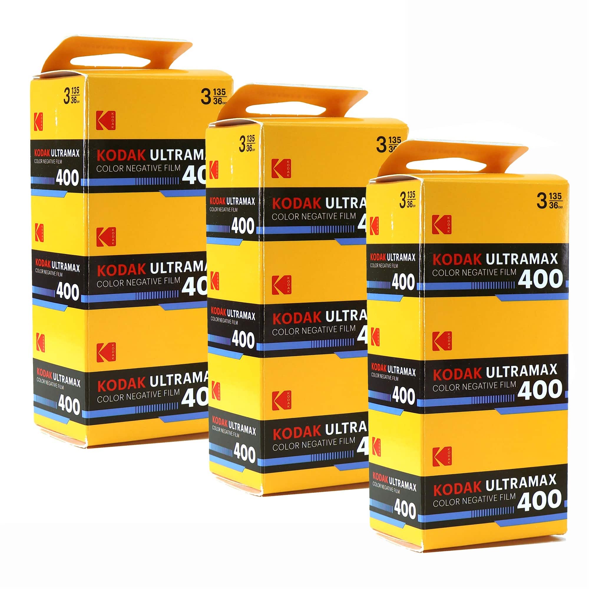 3x Kodak Eastman UltraMax 400 Color Negative Film (35mm Film, 36 Exp, 3-Pack)