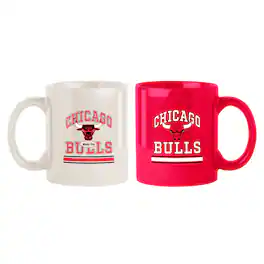 Logo Brands - Chicago Bulls Two-Pack 15oz. Color Mug Set - Multicolor