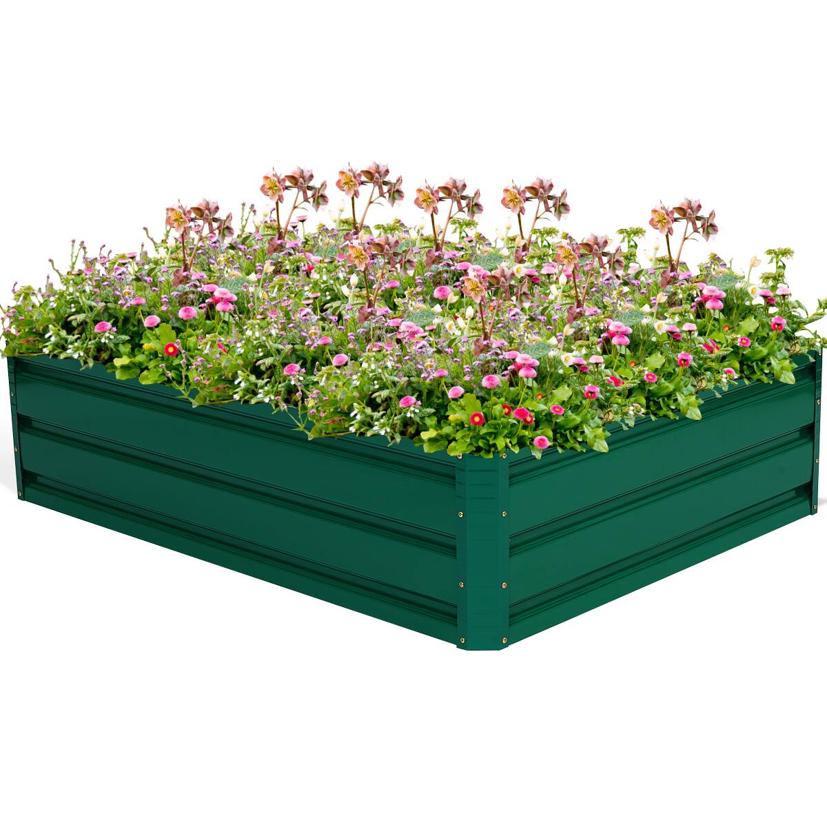 Alt View 6. Costway - Costway 47"x35.5" Patio Raised Garden Bed Vegetable Flower Plant New - dark green.
