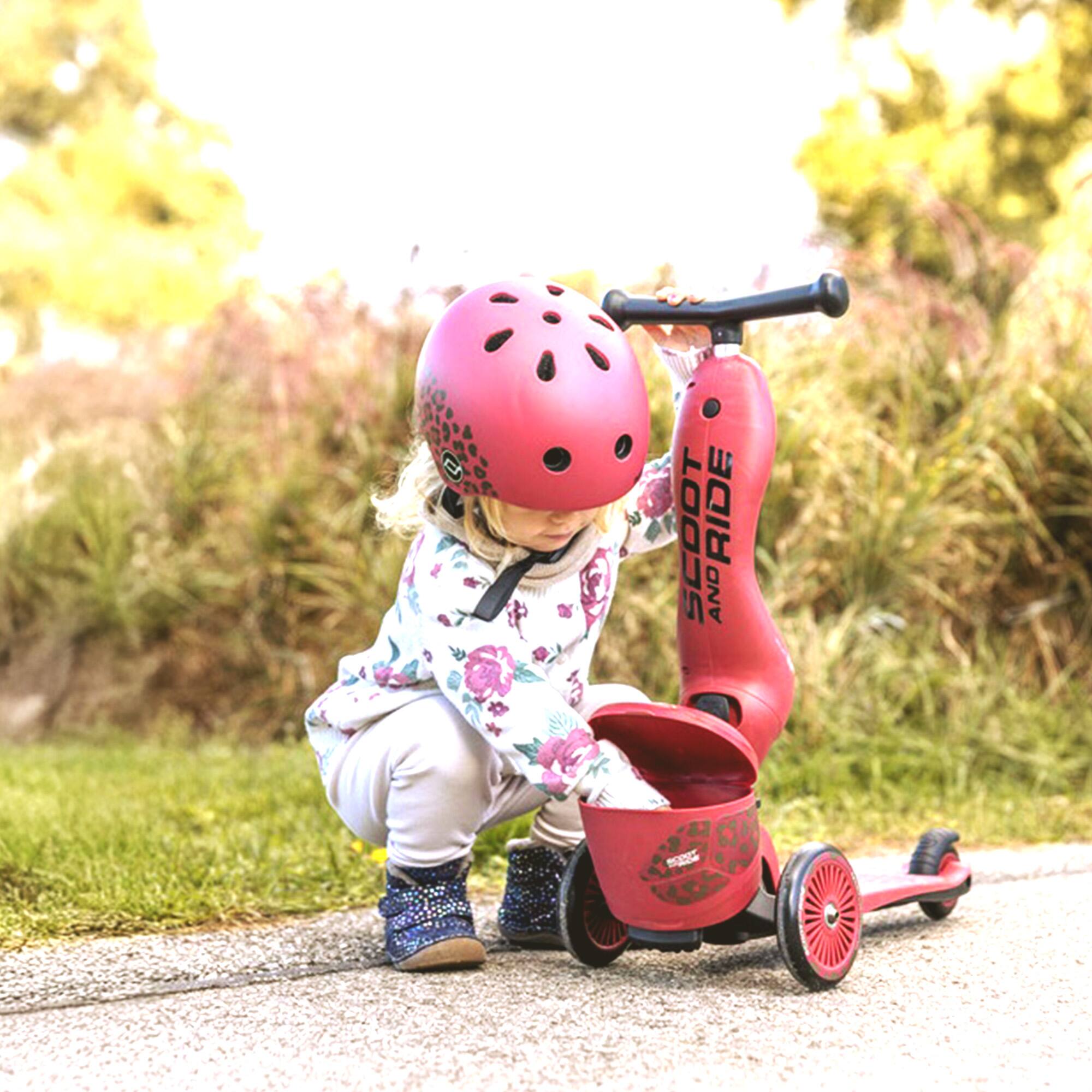 Scoot & Ride 2 in 1 Kids Scooter with Basket, Highwaykick 1