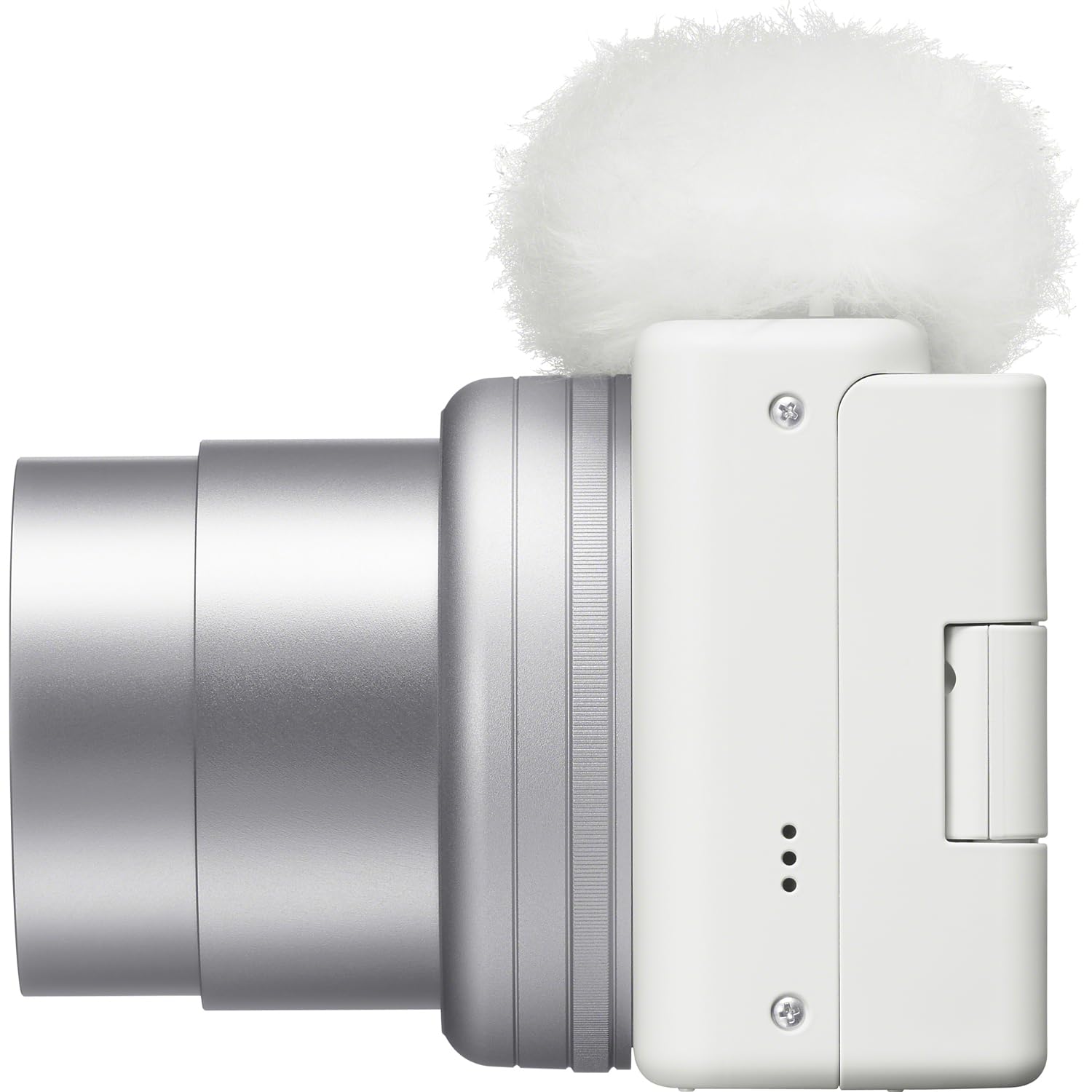 Alt View 4. Sony - ZV-1 II Vlog Camera 4K Content Creator White + ACCVC2 Tripod & Mic Bundle.