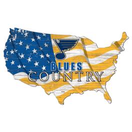 Fan Creations - St. Louis Blues USA Flag Cutout Sign - Multicolor