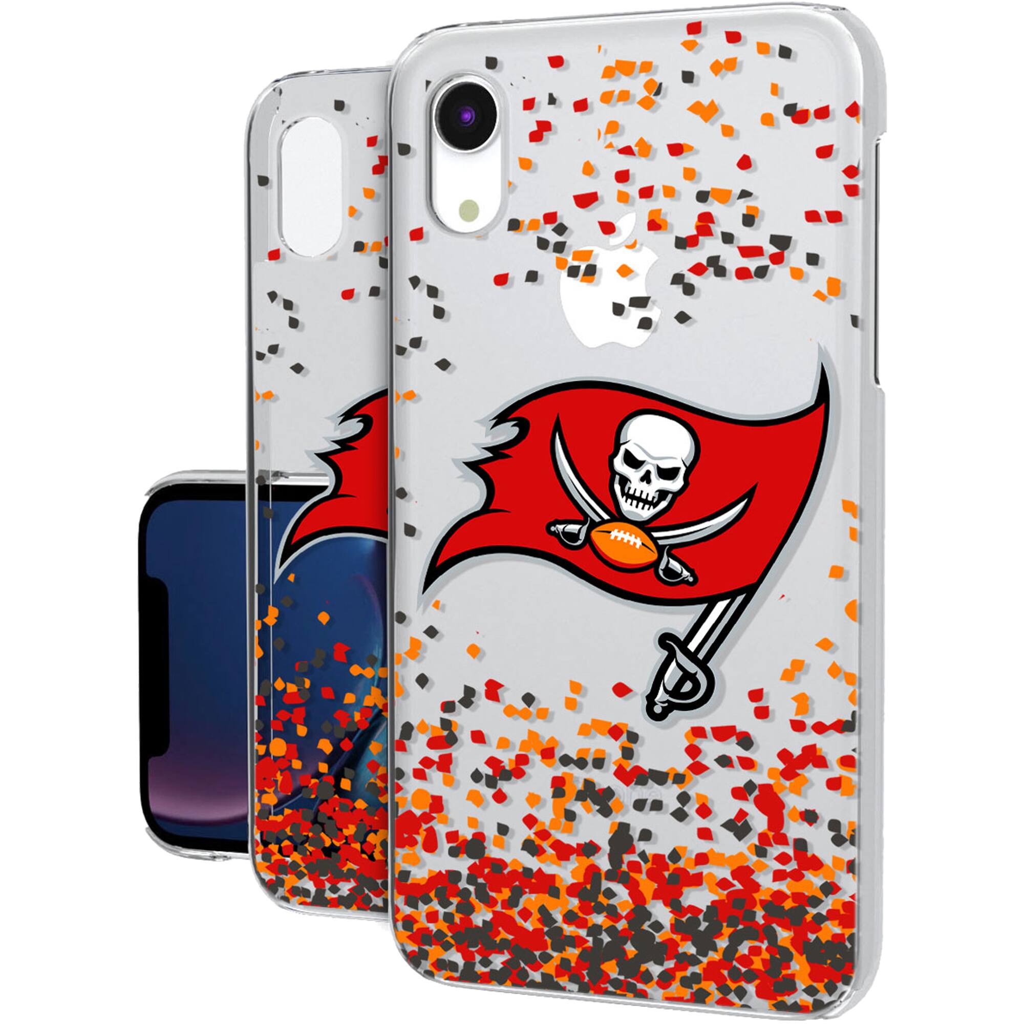 Keyscaper - NFL - Tampa Bay Buccaneers iPhone Clear Case with Confetti Design - 15 Plus - Multicolor price history on PriceWatchPro