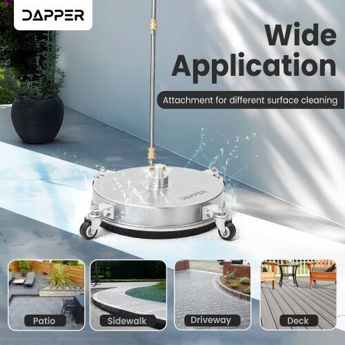 DAPPER Wide Application Attachment for different surface cleaning & PPR Patio Sidewalk Driveway Deck