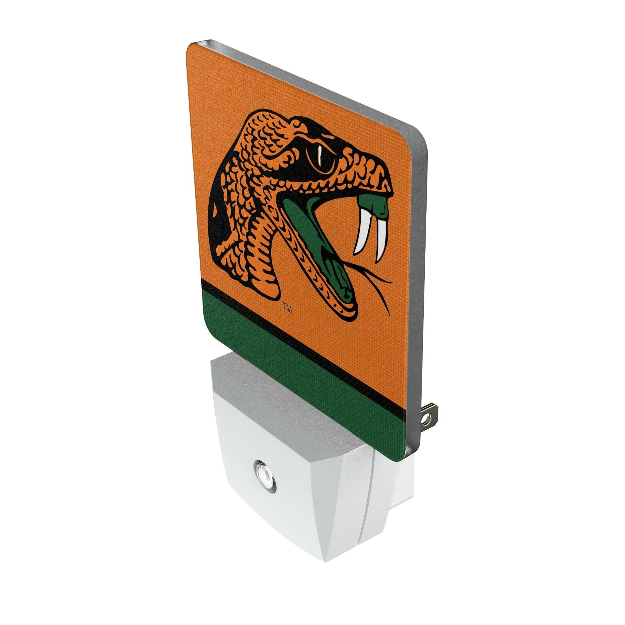 Alt View 1. Keyscaper - Florida A&M Rattlers Stripe Design Nightlight 2-Pack - Multicolor.