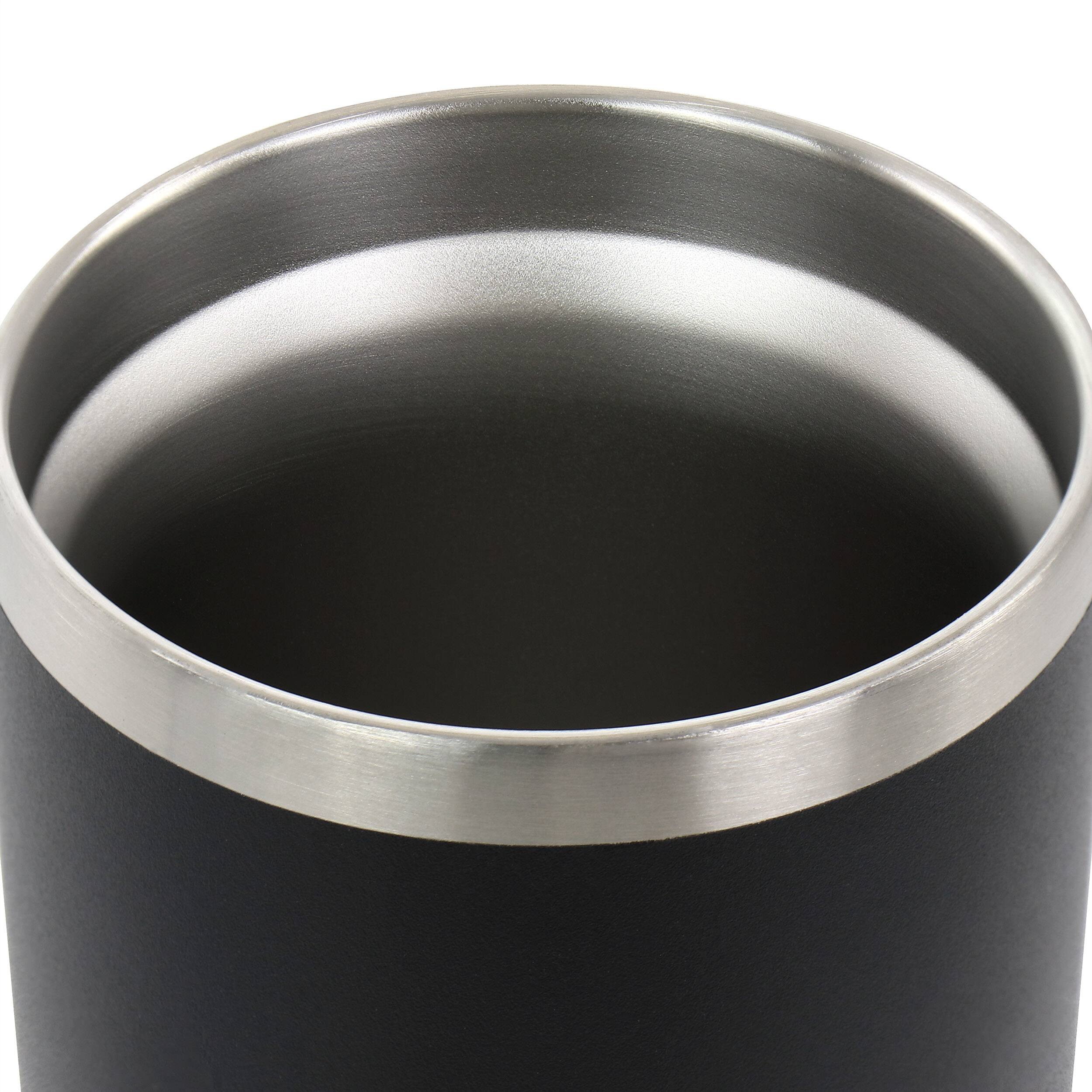 Alt View 3. Gibson - WAO 18oz  Thermal Tumbler with Acrylic Lid in Matte Black - Black.