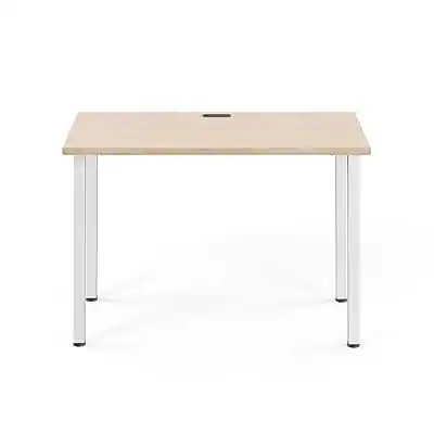 Front. Union & Scale - Union & Scale™ Essentials 42"W Rectangular Writing Desk, Natural (UN60411-C) - Natural.