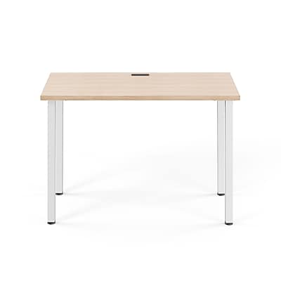 Front. Union & Scale - Union & Scale™ Essentials 42"W Rectangular Writing Desk, Natural (UN60411-C) - Natural.
