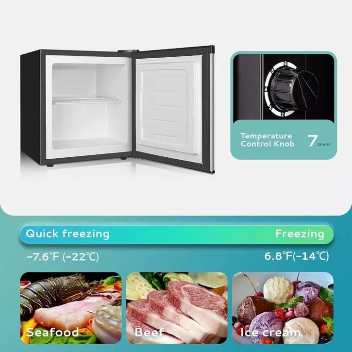 5 6 4 3 2 Temperature Control Knob 7 GEARS

Quick freezing -7.6F (-22C)

Freezing 6.8F(-14C)

Seafood Beef Ice cream