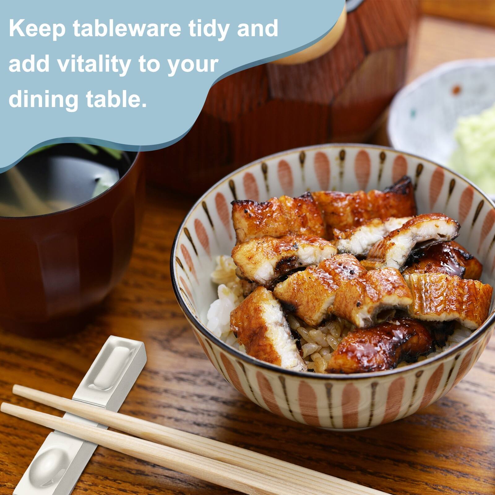 Keep tableware tidy and add vitality to your dining table.