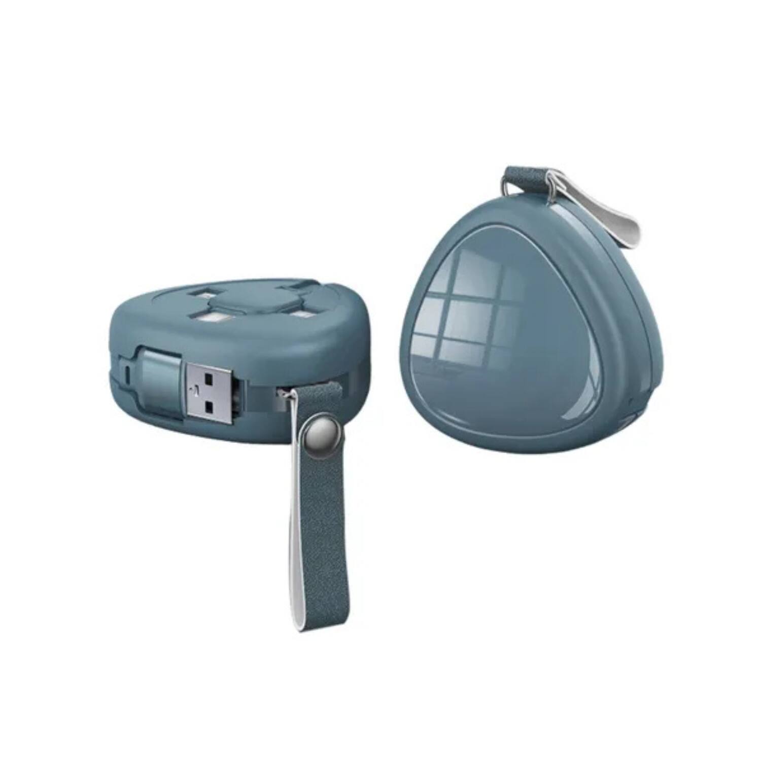 Front. Stock Preferred - 3-in-1 Retractable Fast Charging Cable - Green.