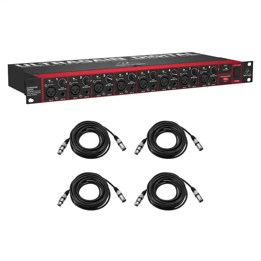 Digital Sound Line Behringer Ultragain Digital ADA8200 Audiophile 8 In/8 Out ADAT Audio ...