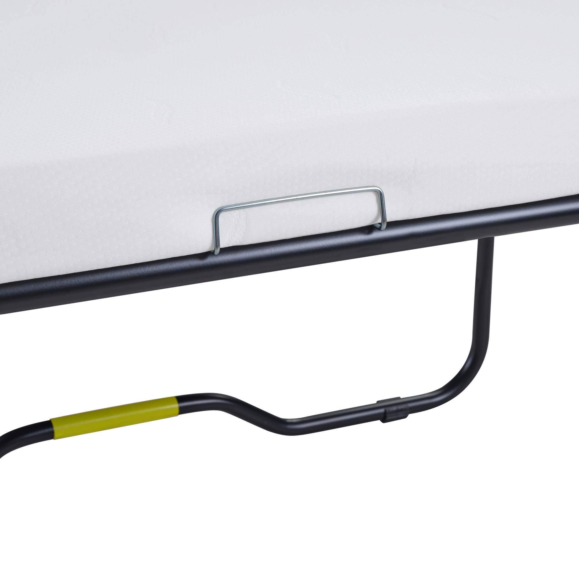 Left. Roomtec - Twin Size Sofa Bed 47.2 inch Sleeper Sofa Loveseat Sofa with a Foldable Mattress a Foldable Side Table a Side Storage - Green.