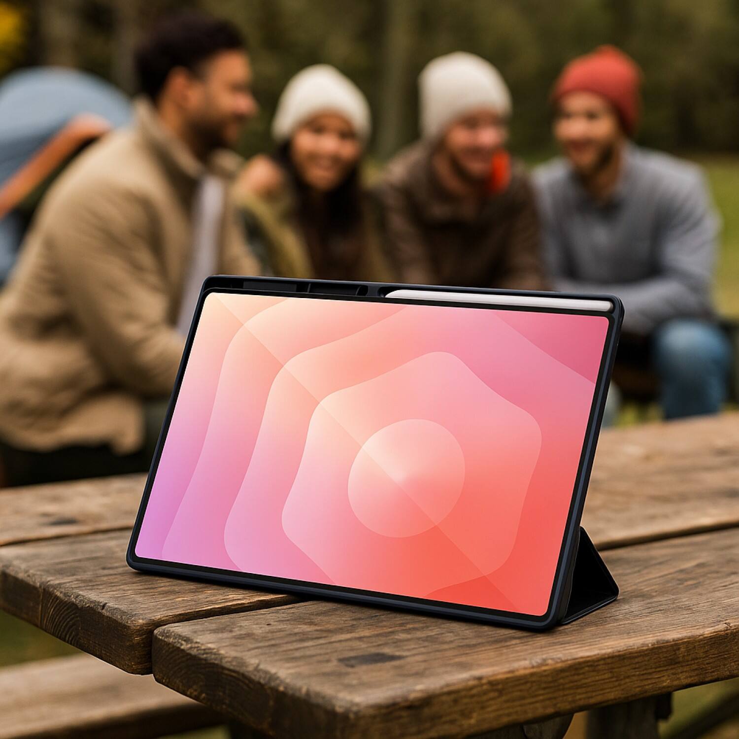 Alt View 2. SaharaCase - Samsung Galaxy Tab S11 Ultra Folio Case | Transparent Back | Slim & Durable | Venture Series - Sorpion Black.