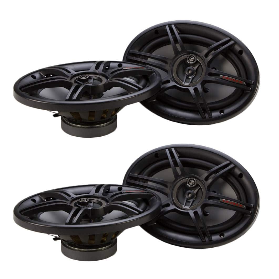 Crunch - 800 Watts 6 x 9 Inches 3-Way 4-Ohm Coaxial CS Speakers (2 Pack) | CS-693 - Black