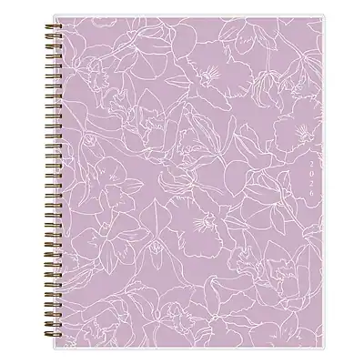 Front. Blue Sky - 2026 Blue Sky Green Earth Freya Lilac 8.5" x 11" Calendar Year Weekly & Monthly Planner, Plastic Cover (153757) - Assorted.