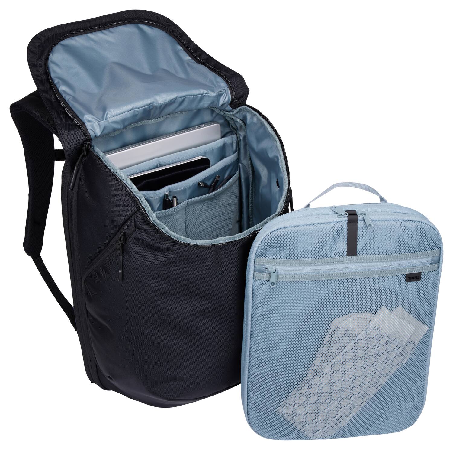 Alt View 1. Thule - Subterra 2 Travel Backpack 26L - Black.