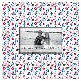 Fan Creations - Colorado Avalanche 10'' x 10'' Floral Pattern Frame - Multicolor
