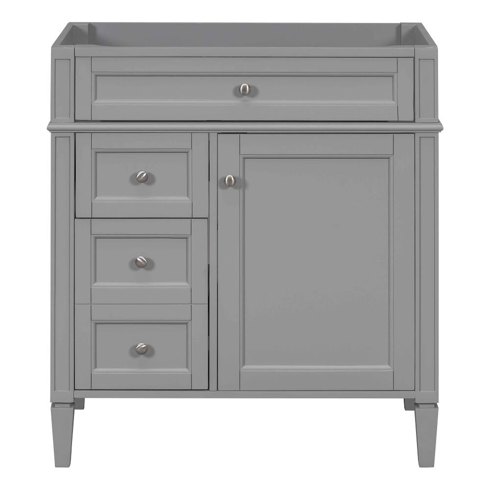 Loheer 30 inch bathroom vanity base Solid Wood Cabinet with Tip out ...