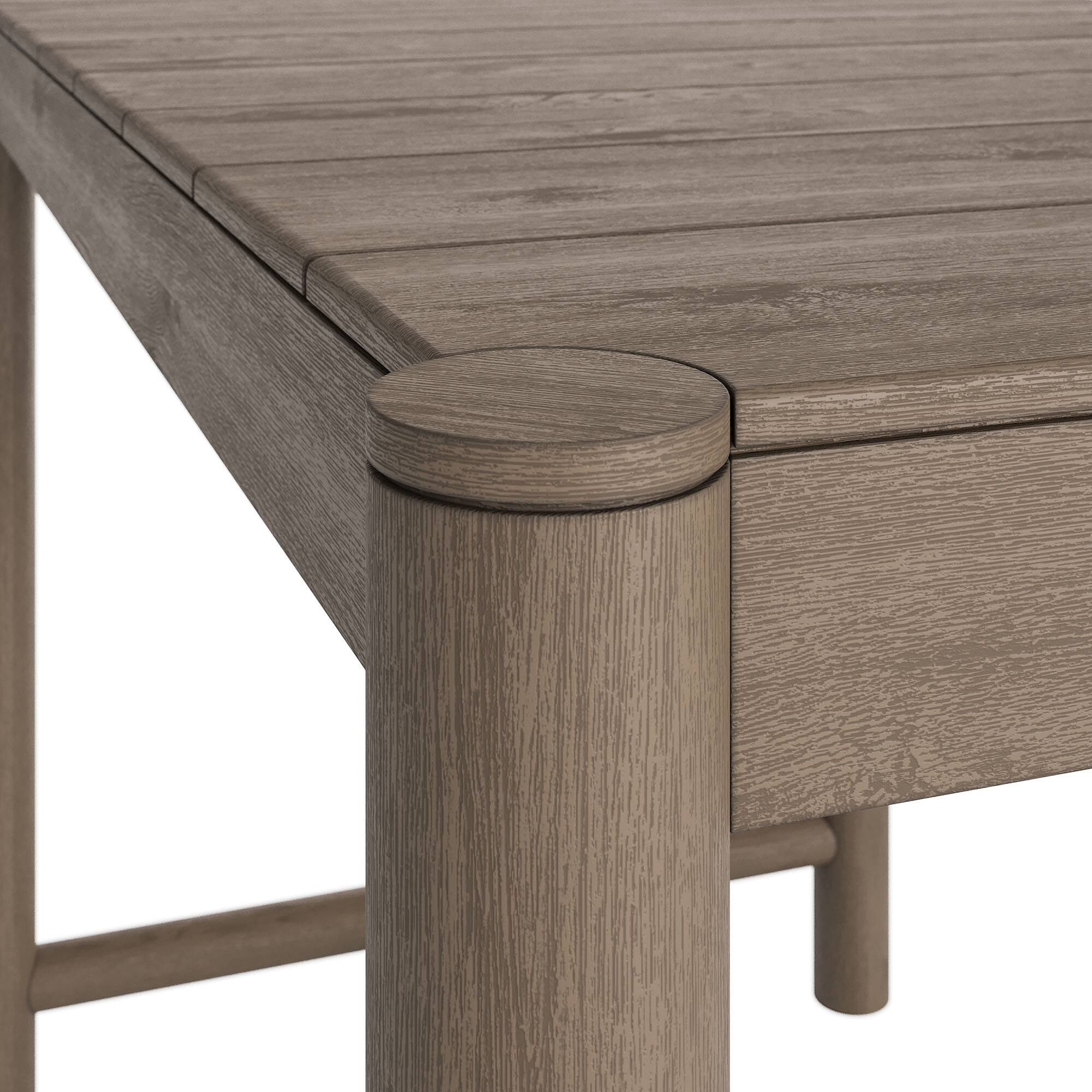 Alt View 5. Modway - Eleni Rectangle 56-Inch Outdoor Teak Wood Rectangular Bar Table by Modway - Weathered Gray Teak.