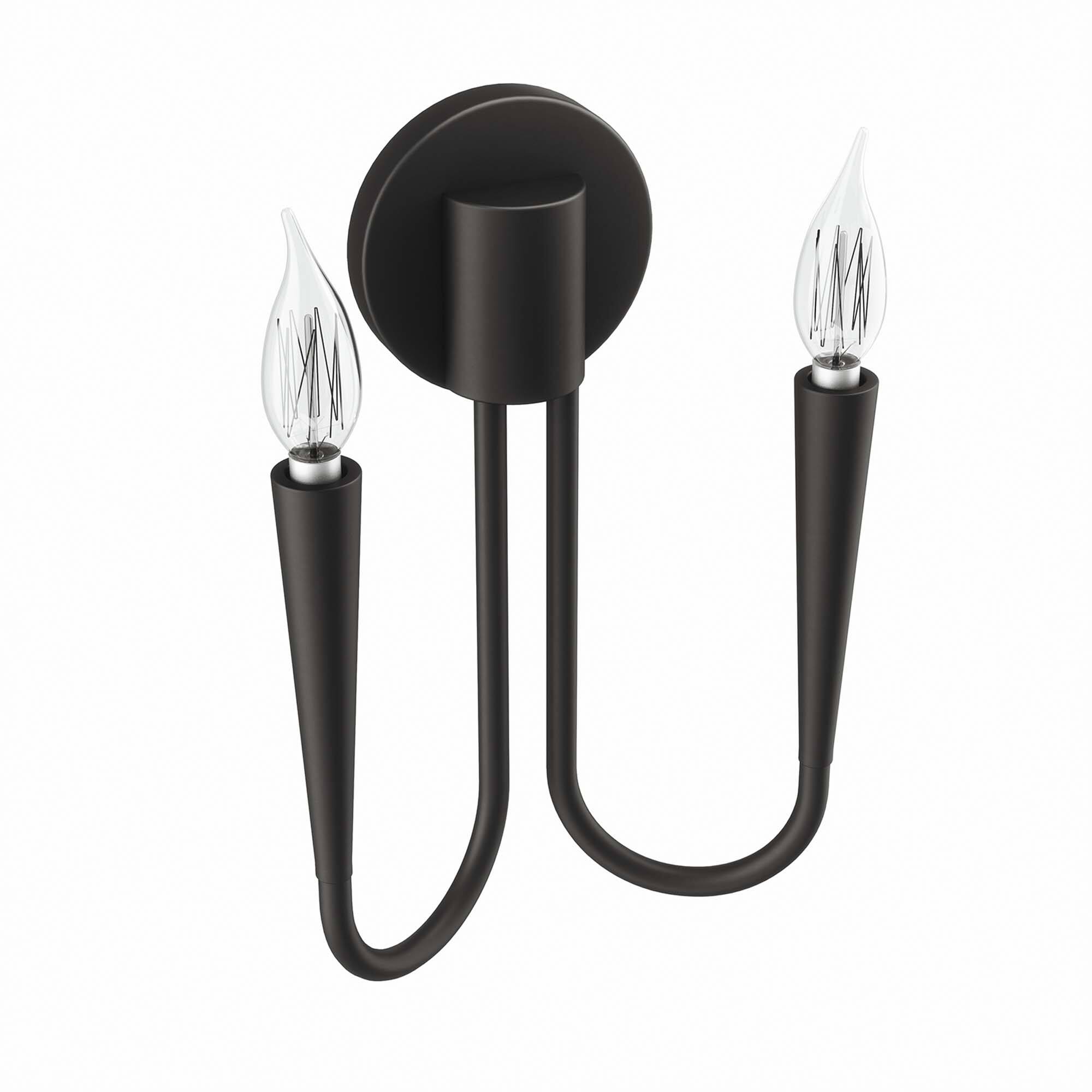 Angle. Modway - Penrose 2-Light Wall Sconce by Modway - Black.