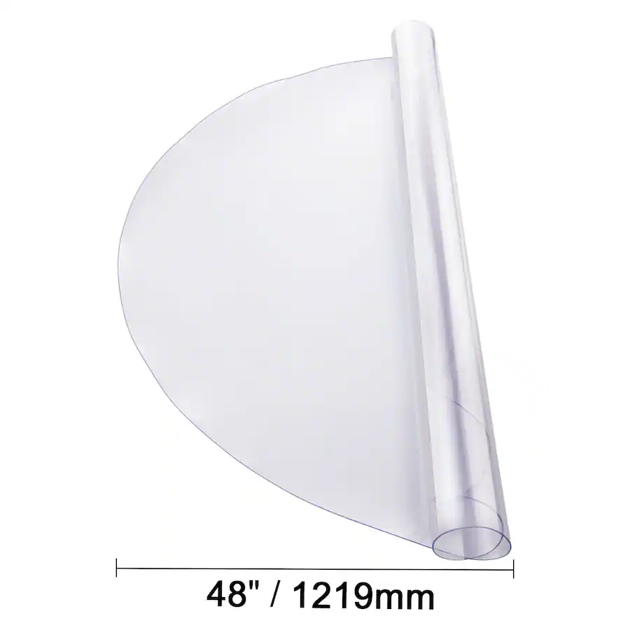Plastic Rounded Rectangular Table Top VEVOR Plastic Table Cover, 48 x 48 Inch 2.0 mm Thick Clear Table ...