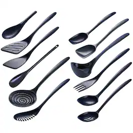 Hutzler - 12 Piece Cook & Serve Melamine Utensil Set - Blue