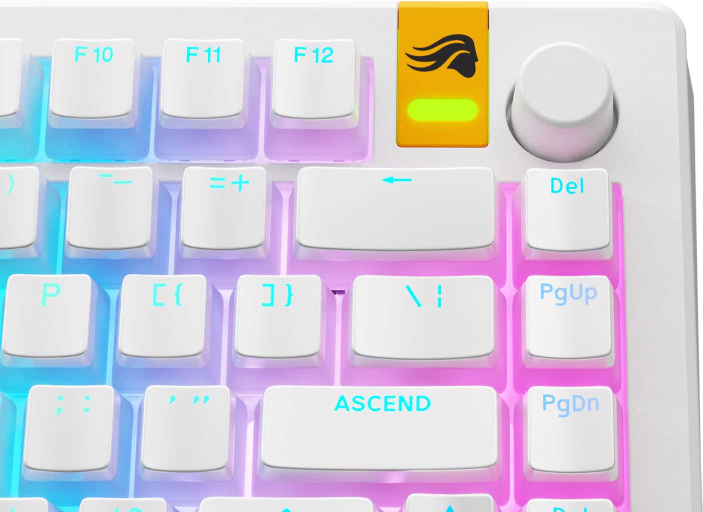 The text on the image is grouped as follows:
1. F10 F11 F12: These are function keys on a keyboard.
2. = = Del: The equal sign represents the delete key.
3. PgUp: The up arrow key.
4. PgDn: The down arrow key.
5. ASCEND: The word "ascend" is likely a typo and should be "ascent."
6. I I PgUp: The left arrow key.
7. I I PgDn: The right arrow key.
8. PgUp and PgDn: These are arrow keys on a keyboard.
The corrected text would be:
1. F10 F11 F12: These are function keys on a keyboard.
2. = = Del: The equal sign represents the delete key.
3. PgUp: The up arrow key.
4. PgDn: The down arrow key.
5. Ascent: The word "ascent" refers to a rise or an upward movement.
6. I I PgUp: The left arrow key.
7. I I PgDn: The right arrow key.
8. PgUp and PgDn: These are arrow keys on a keyboard.