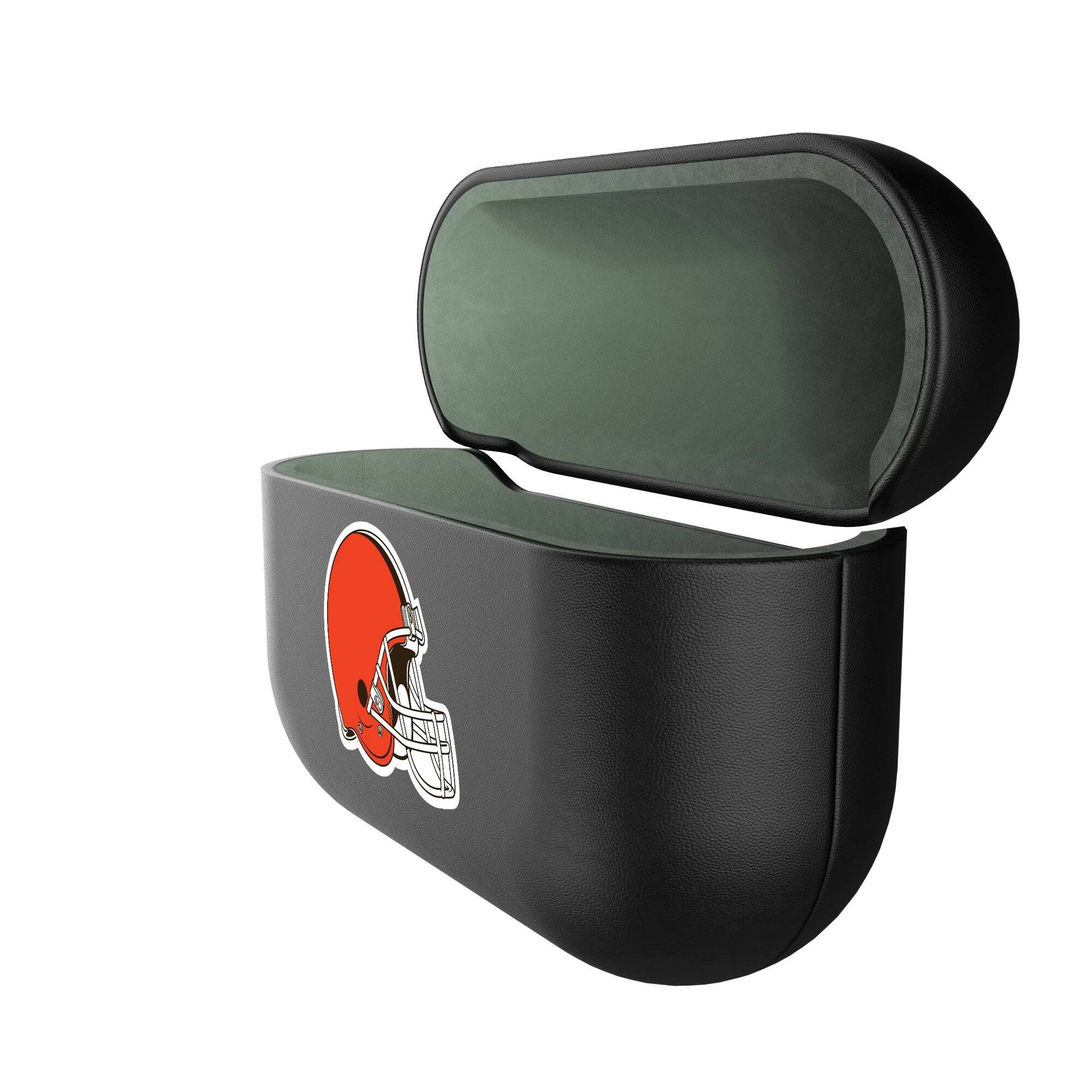 Alt View 1. Keyscaper - Cleveland Browns Cleveland Browns Insignia 1st Gen AirPods Pro Case Cover - Black.