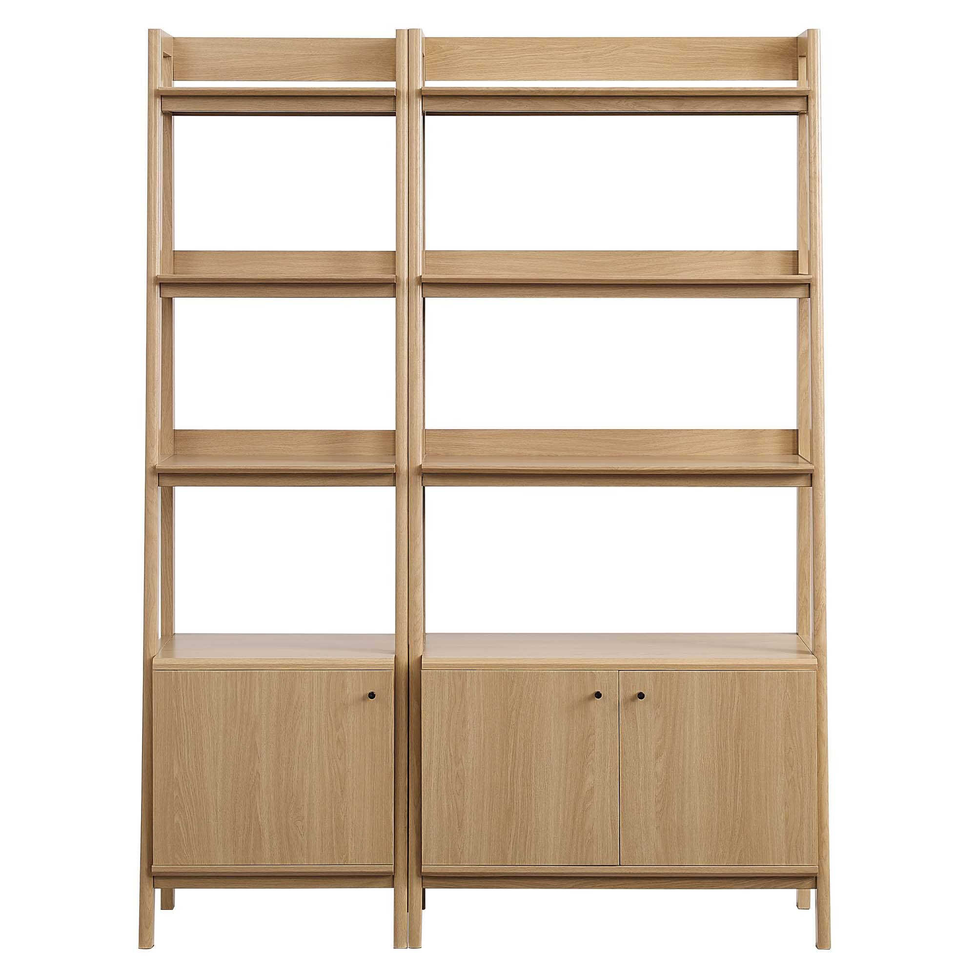 Alt View 1. Modway - Bixby Wood Bookshelves Set of 2 by Modway - Oak.
