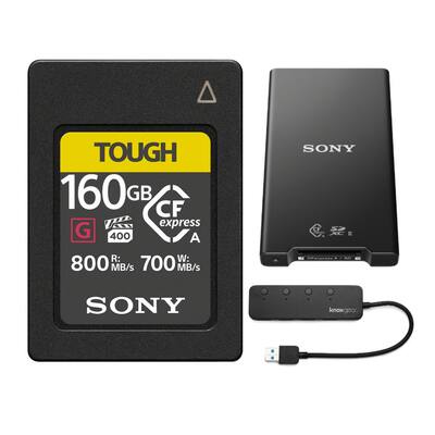 Sony CFexpress Type A 160GB Memory Card with Card Reader and 4 Sony CFexpress Type A 160GB Memory Card with Card Reader and 4