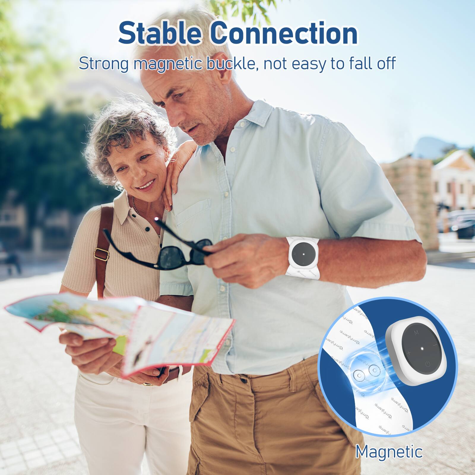 Stable Connection  
Strong magnetic buckle, not easy to fall off  

Magnetic