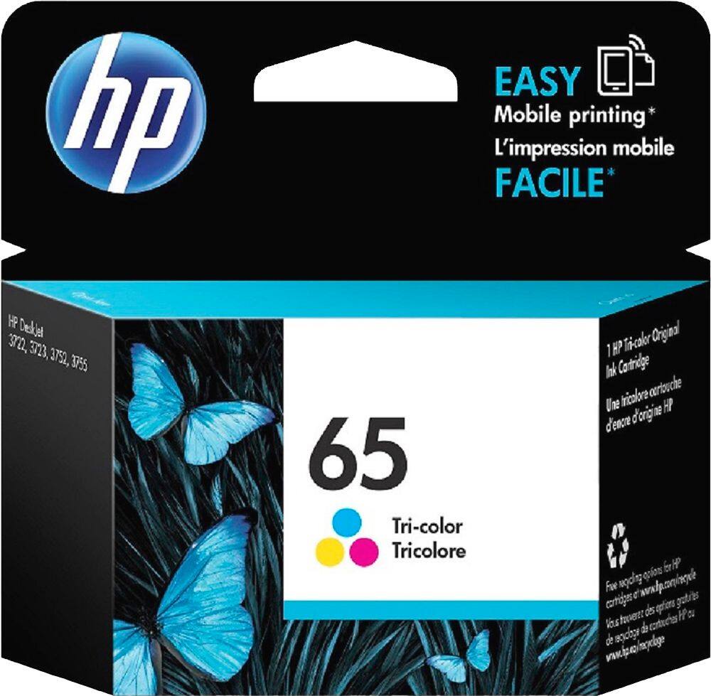 HP 65 Genuine Combo Ink Cartridges - Black & Tri-Color, For HP Deskjet ENVY AMP Printers, New Exp2023
