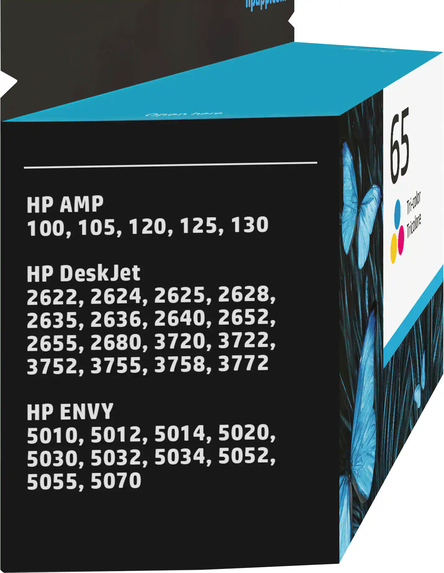 Alt View 12. HP - 65 Standard Capacity Ink Cartridge - Tri-Color.
