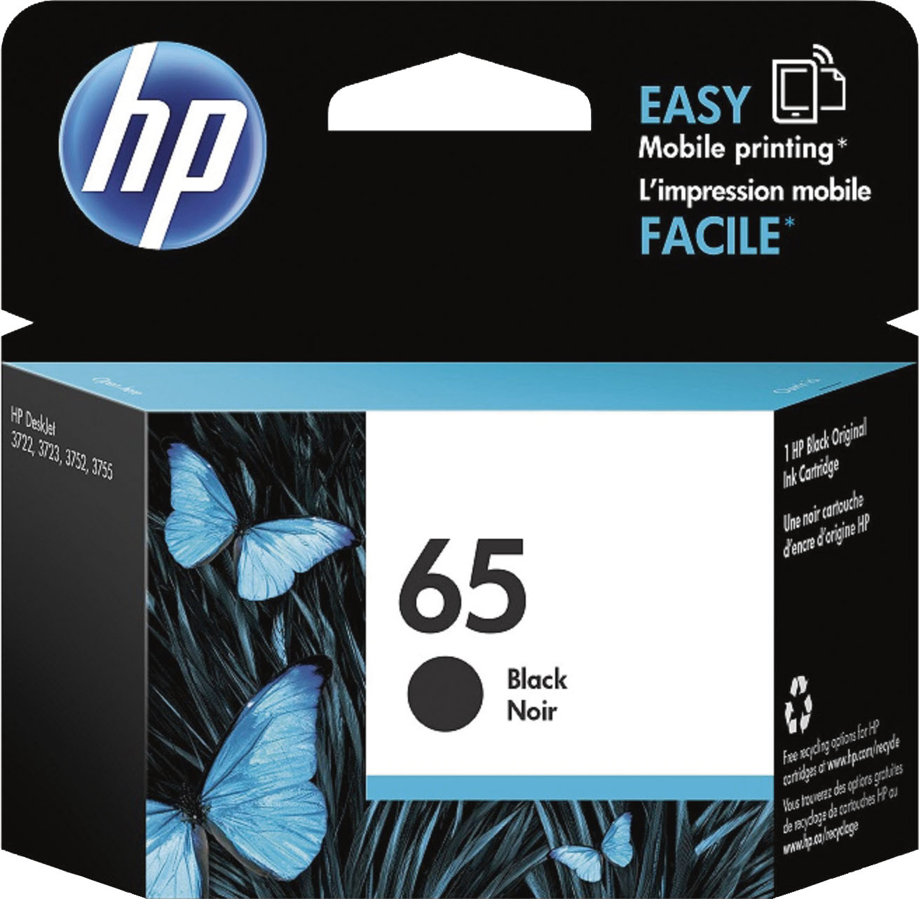 overbelastning mixer Ansvarlige person HP 65 Standard Capacity Ink Cartridge Black N9K02AN#140 - Best Buy