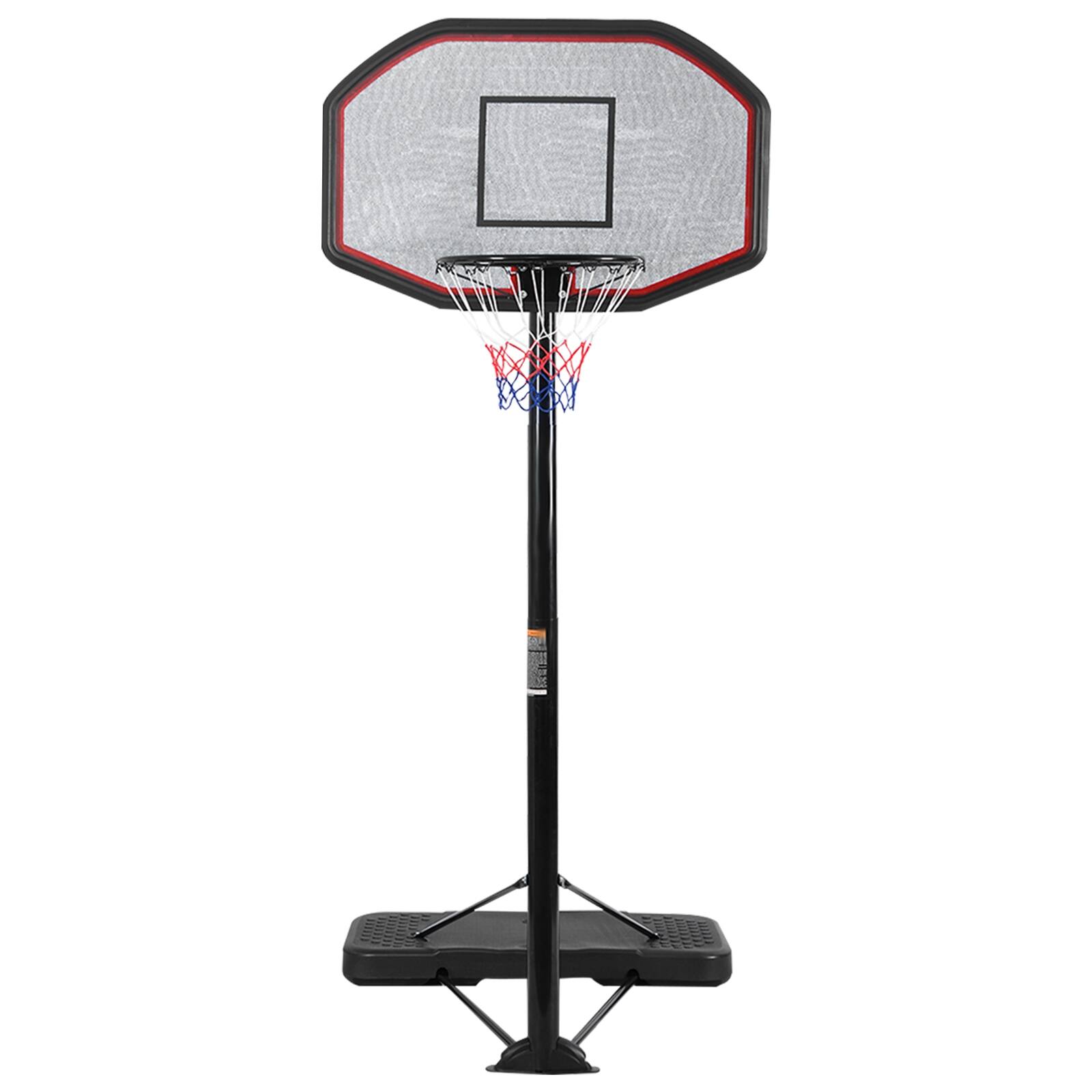 Ecooso - Height Adjustable Basketball Hoop for Indoor and Outdoor Play, 43" Backboard - Black