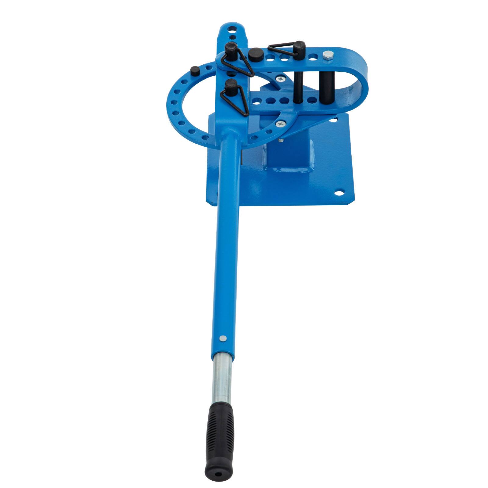 Alt View 5. VEVOR - YP-9 Manual Bender, 1” - 2“ Capacity Solid  Round Square Bar Metal Bender with 7 Bending Dies - Red.