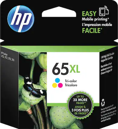Front. HP - 65XL High-Yield Ink Cartridge - Tri-color.