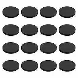 Unique Bargains - Single Sided Speaker Isolation Pads 65x8mm Round EVA Acoustic Foam Anti-Vibration Feet for Speaker Subwoofer, 16pcs - Black