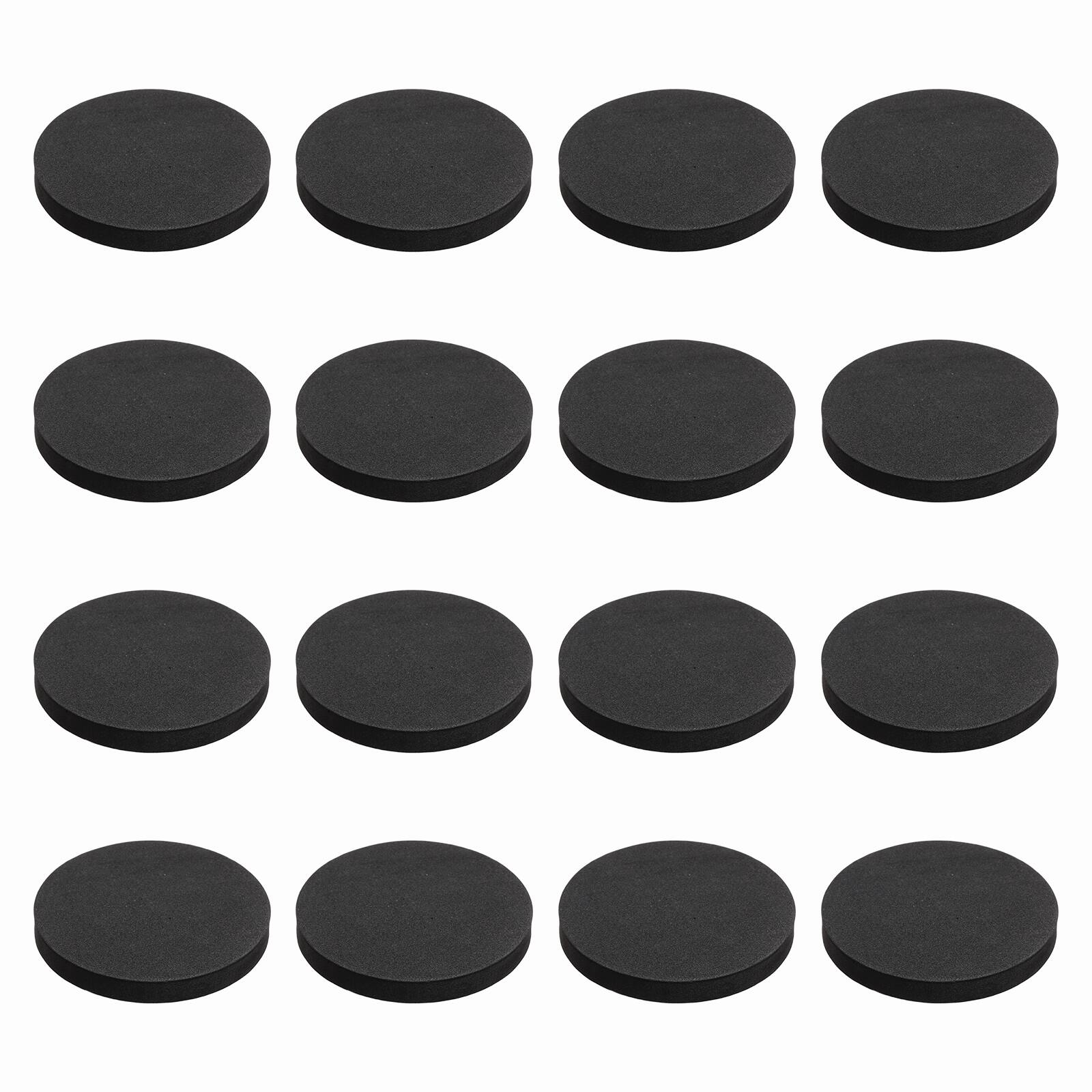 Front. Unique Bargains - Single Sided Speaker Isolation Pads 65x8mm Round EVA Acoustic Foam Anti-Vibration Feet for Speaker Subwoofer, 16pcs - Black.