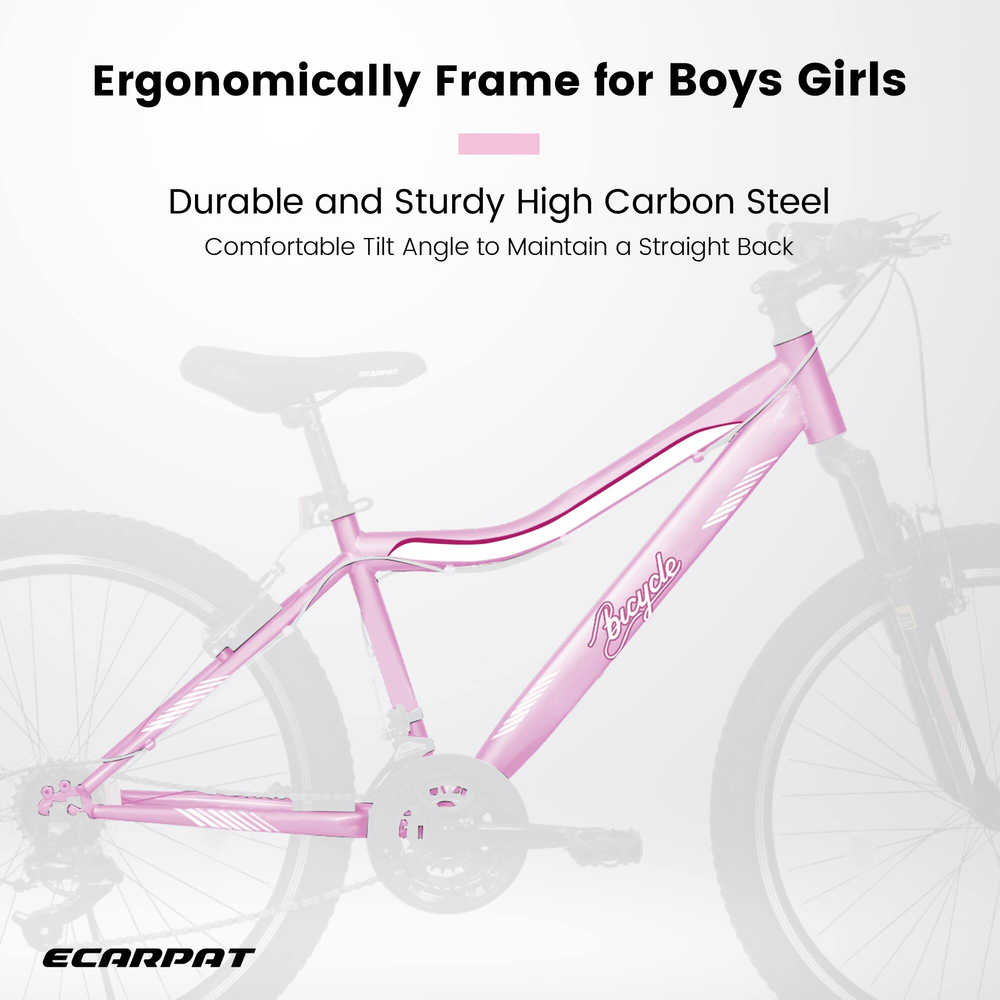 Ergonomically Frame for Boys Girls

Durable and Sturdy High Carbon Steel

Comfortable Tilt Angle to Maintain a Straight Back

ECARPAT
