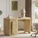 Front. Bestier - 47.2 Inch Office Desk with 3 Versatile Drawers and Sliding Rails, Modern Curved Rounded Corner for Home Office Desk - Natual Oak.