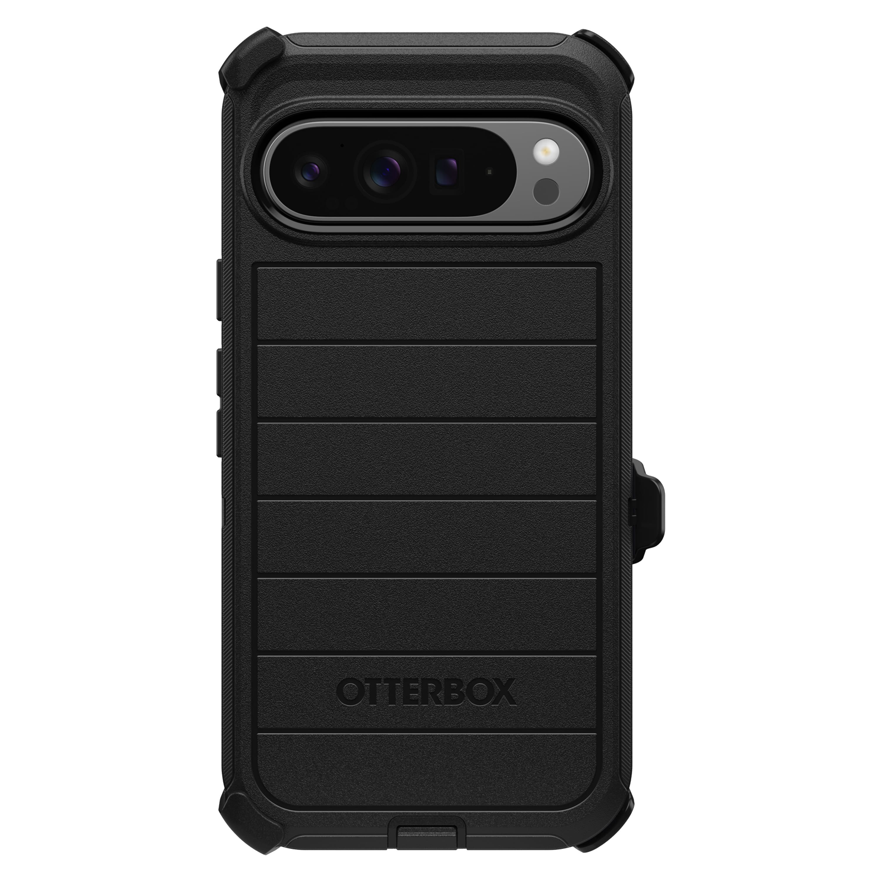 Left. OtterBox - Defender Series Pro Hard Shell for Google Pixel 9 Pro XL - Ant Black.
