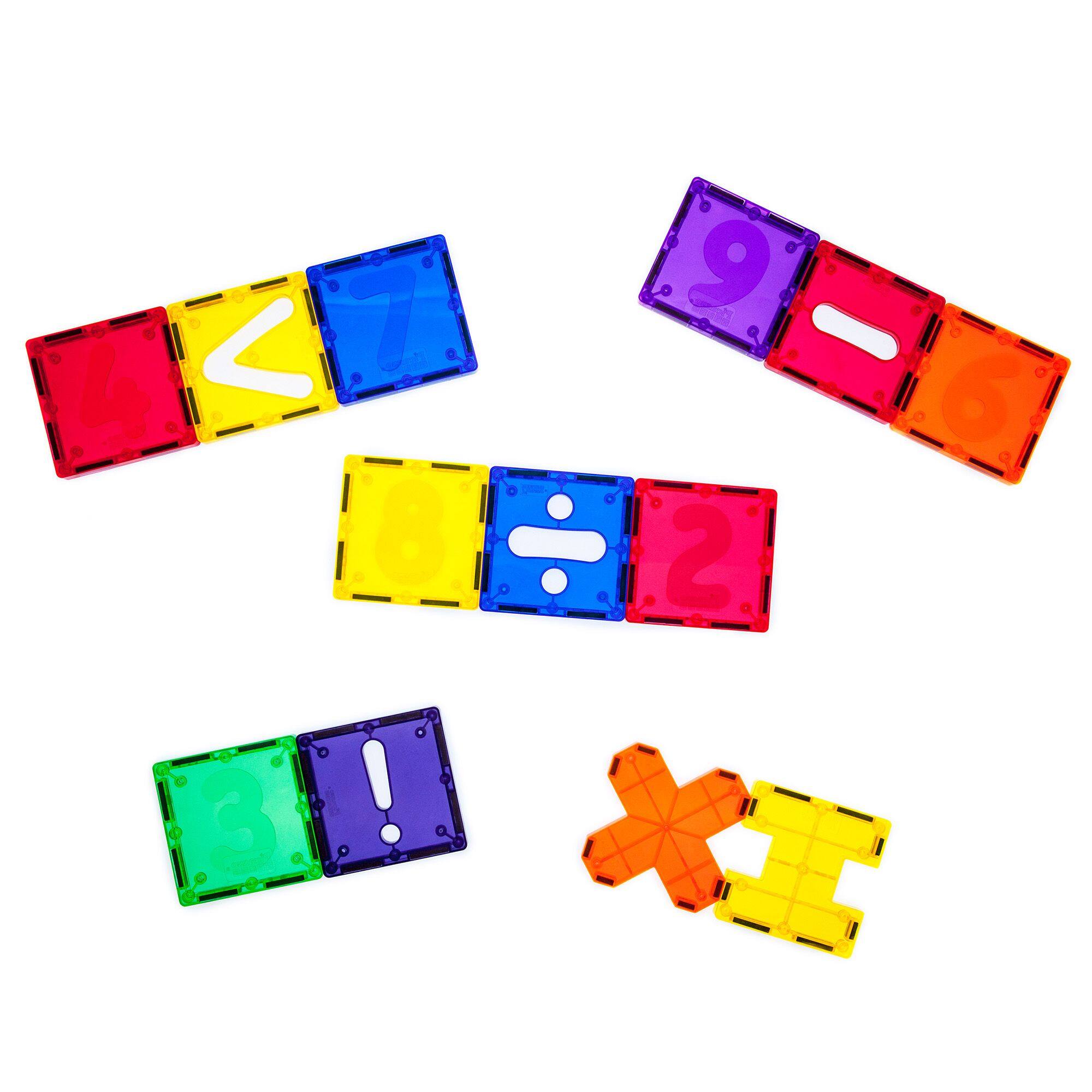 Alt View 5. PicassoTiles - PicassoTiles 22 PC Numerical, Magnetic Tiles, Magnetic Building Blocks for Kids, Magnet for Kids 3+.