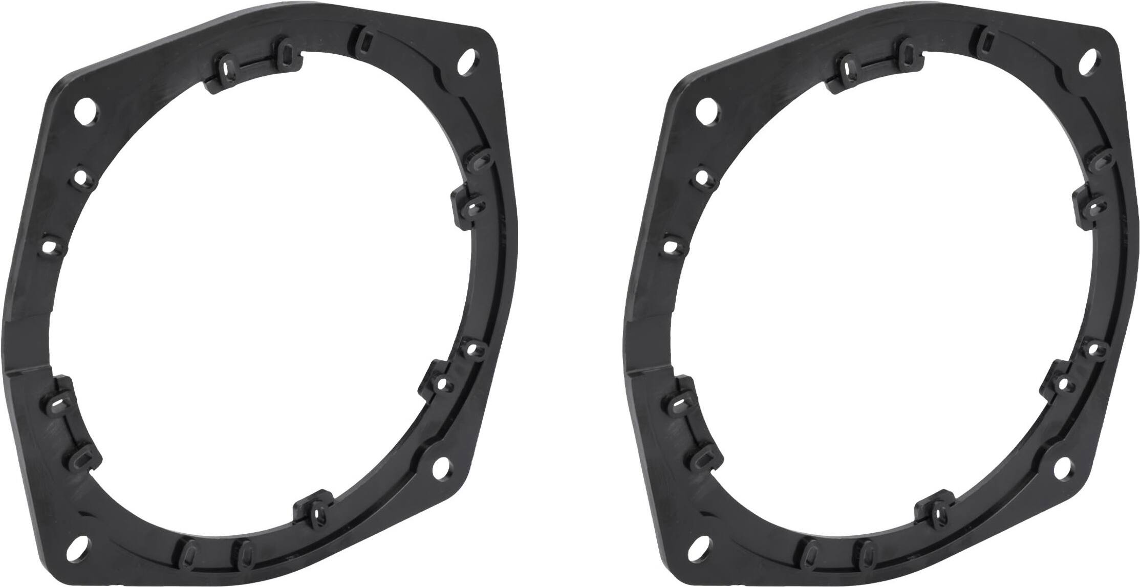 Angle. Metra - Speaker Adapter Plate for Mitsubishi 1999-2012 (2-Pack) - Black.