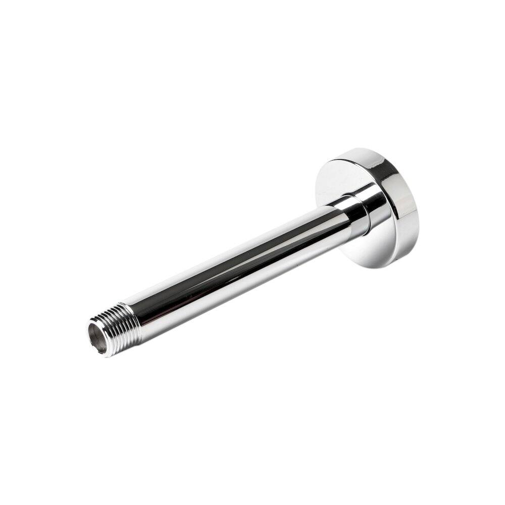 Back. Alfi - Polished Chrome 6" Round Ceiling Shower Arm - Silver.